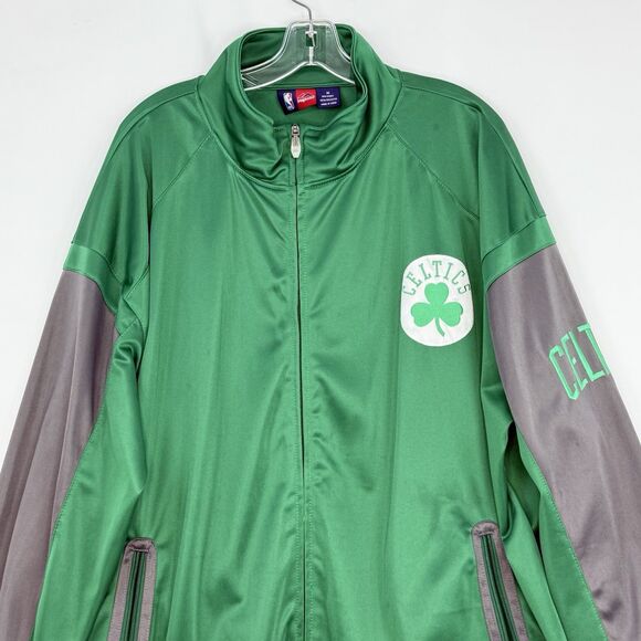 Majestic Men’s NBA Track Jacket Big & Tall 3X Full Zip Green - Picture 4 of 16